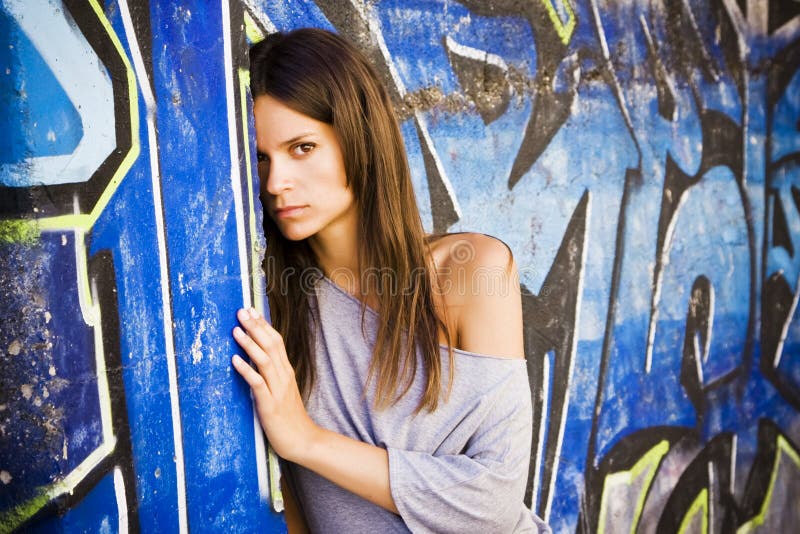 Woman in wall