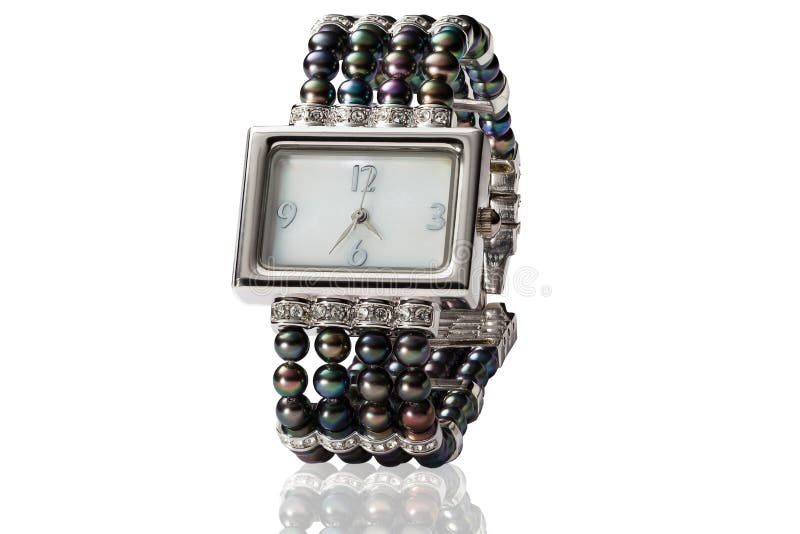Female Wrist Watch on White Stock Image - Image of clock, bracelet: 2400225
