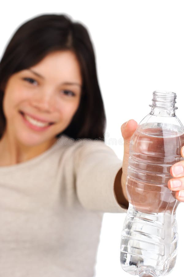 Girl Offering Bottle Clear Water Stock Photos Free & RoyaltyFree