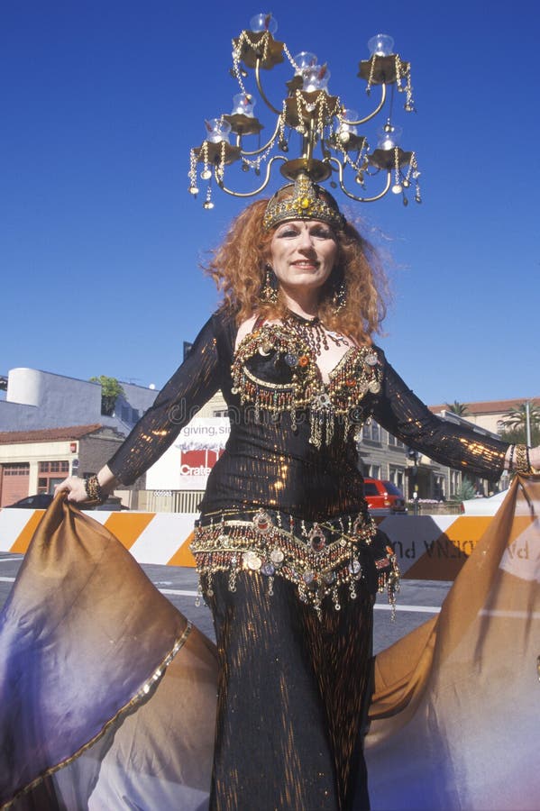 Woman Wearing a Chandelier on Her Head Editorial Image Image of