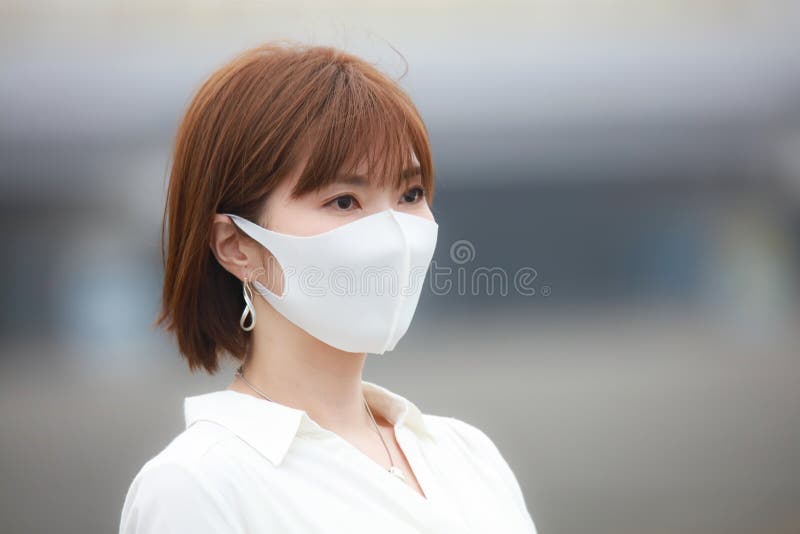 Woman wearing a mask stock image. Image of body, hospital 242729143