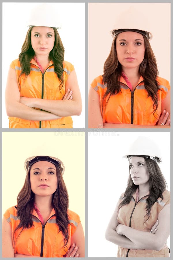 Woman Wearing Protective Equipment Stock Photo Image of attractive