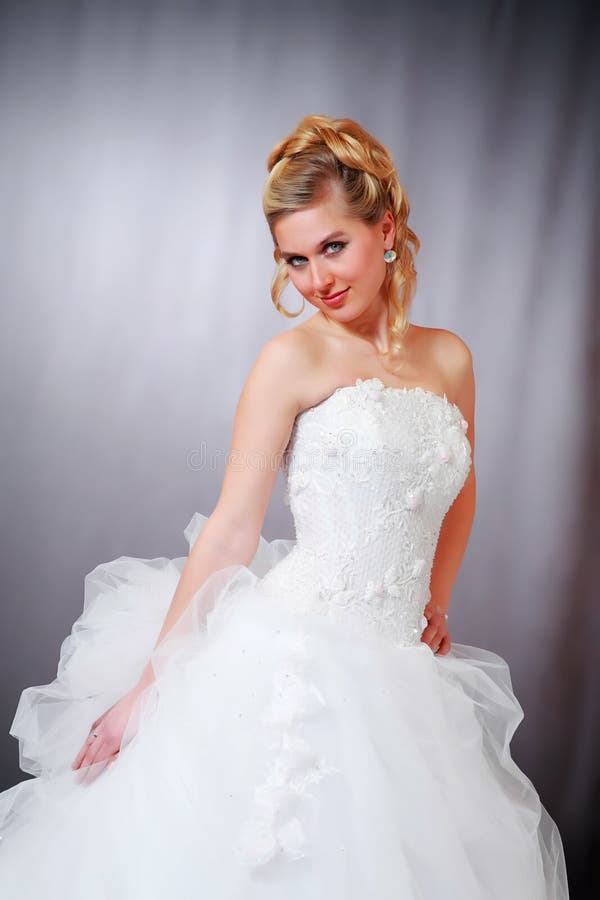 Woman in wedding gown stock image Image of decoration 10188951