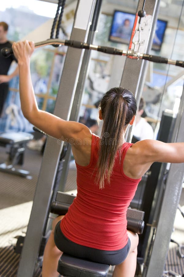 Woman Weight Training at Gym Stock Image Image of health, tilt 7230901