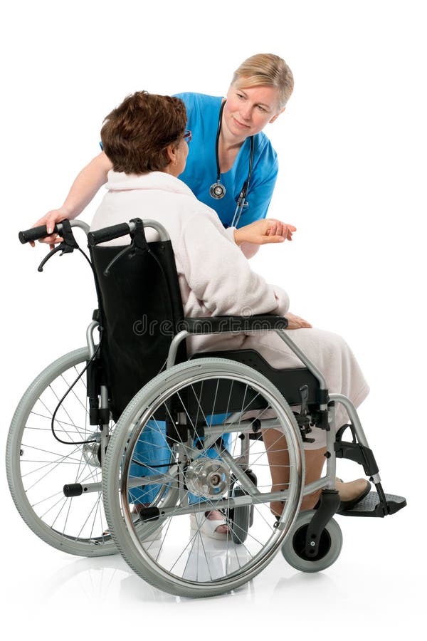 Woman in wheelchair