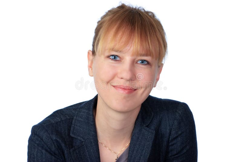 Woman on a white background