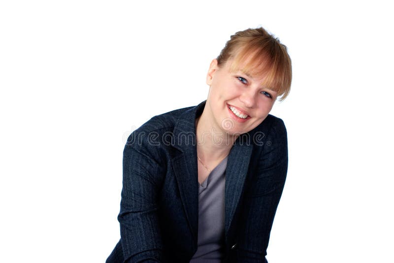 Woman on a white background