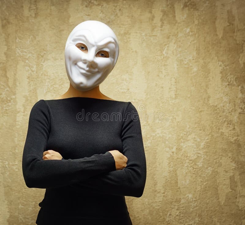 Mystery Concept Woman In Mask Stock Photo Image of concept, dress