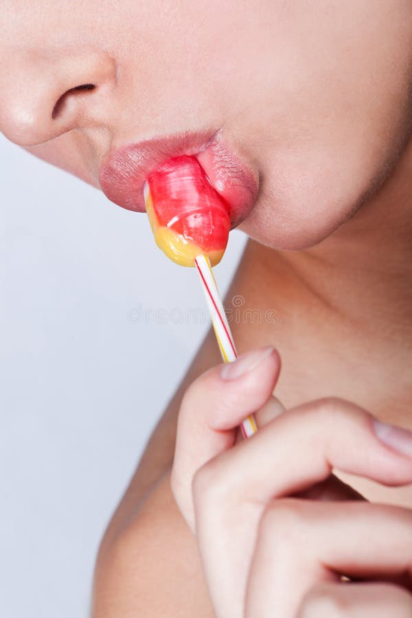 Woman whith lollipop stock photo Woman whith lollipop stock photo