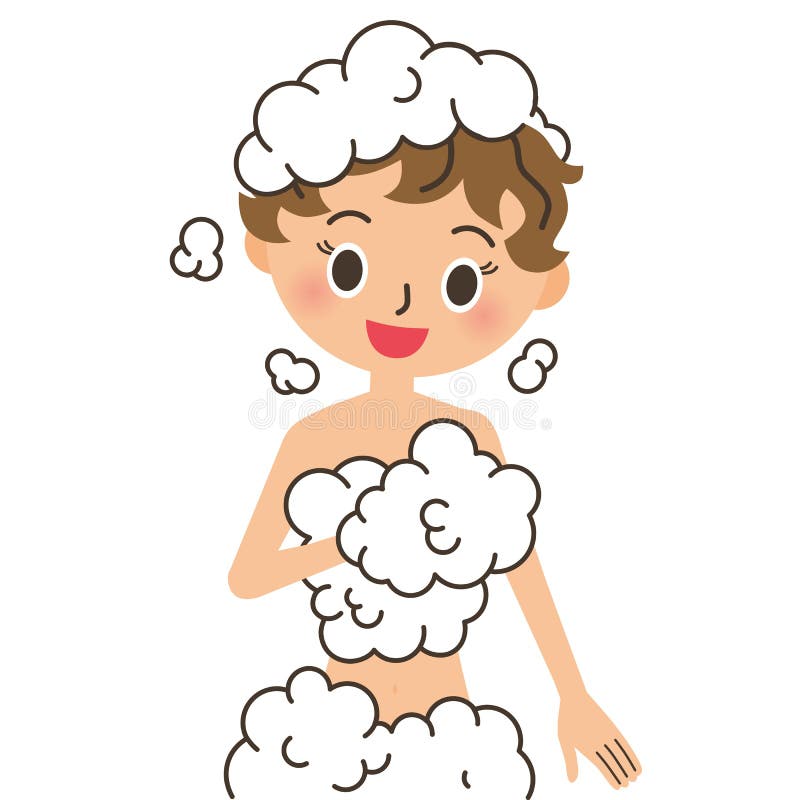 Woman of the bath rise stock vector. Illustration of beautiful 61168747