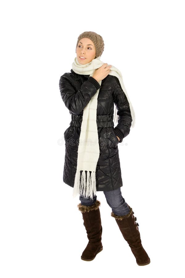 Woman in Winter Fashion stock photo. Image of jacket - 18749058