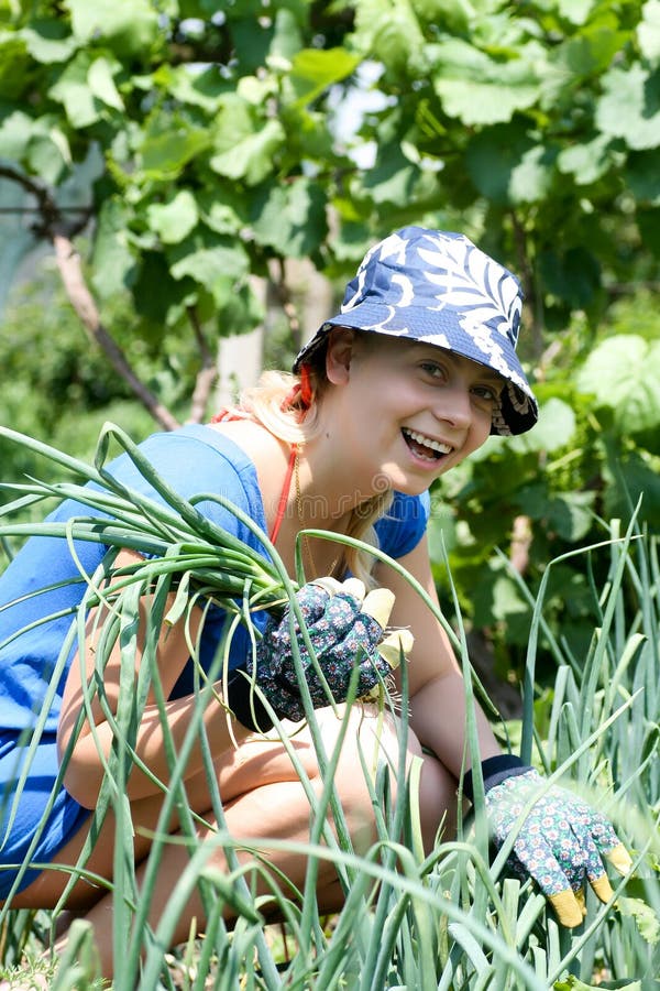 Woman working in the garden