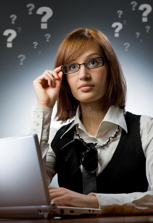 Woman working on her laptop