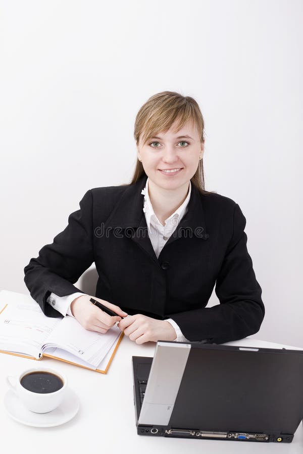 Woman working on the laptop