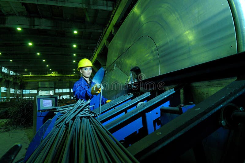 Woman working with machinery