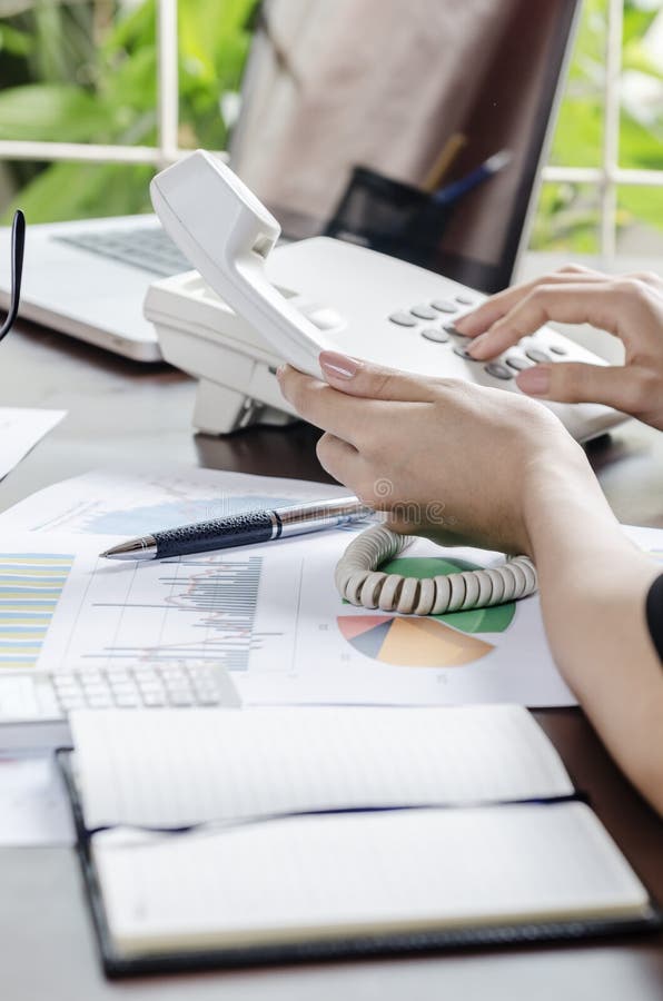 Woman working in office stock photography