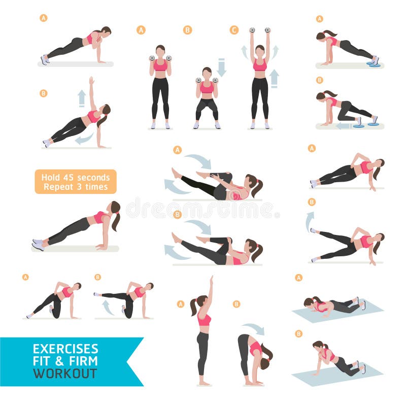 Woman workout fitness, aerobic and exercises.