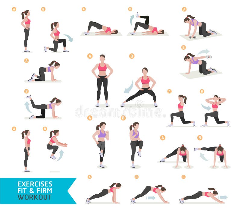 Woman workout fitness, aerobic and exercises.