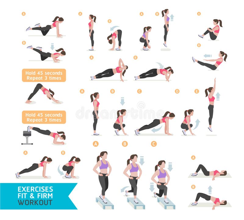 Woman workout fitness, aerobic and exercises.