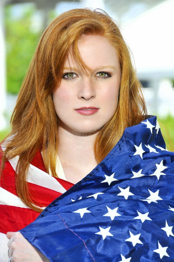 189 Beautiful Women Wrapped American Flag Stock Photos Free & Royalty