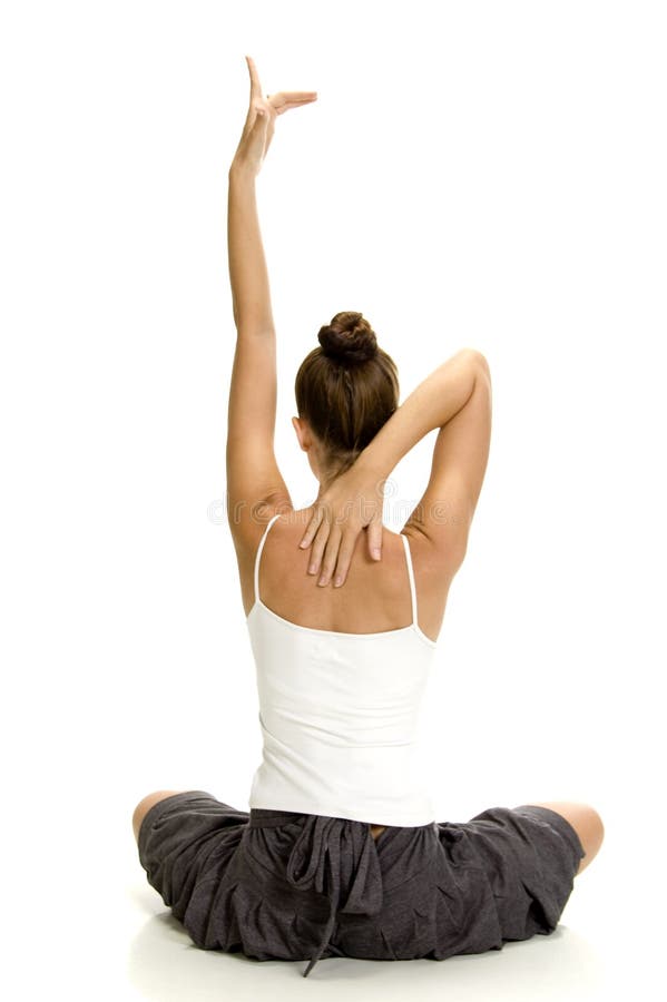 Woman in yoga pose