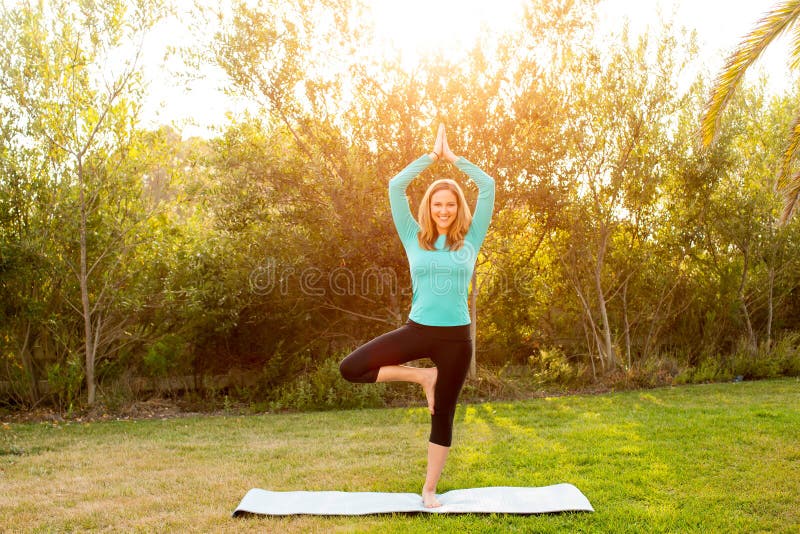 Woman yoga pose