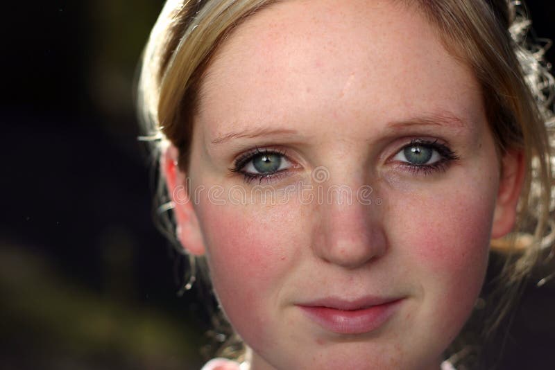 Closeup of womans face