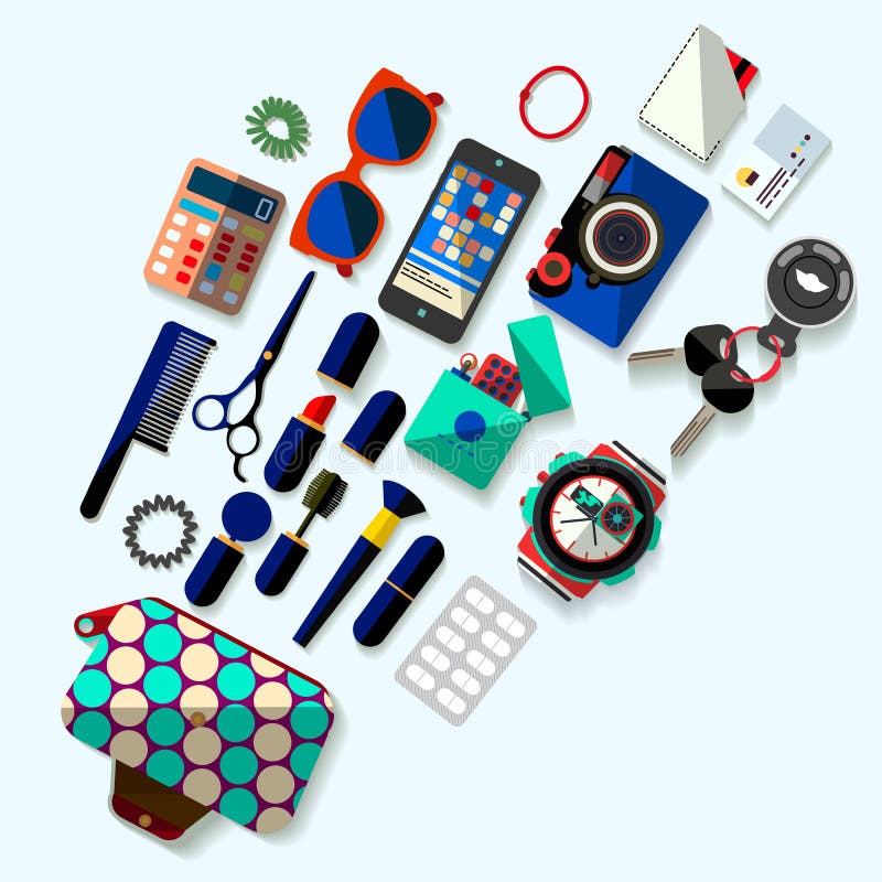 Women Accessories Shopping Background Stock Vector Illustration of