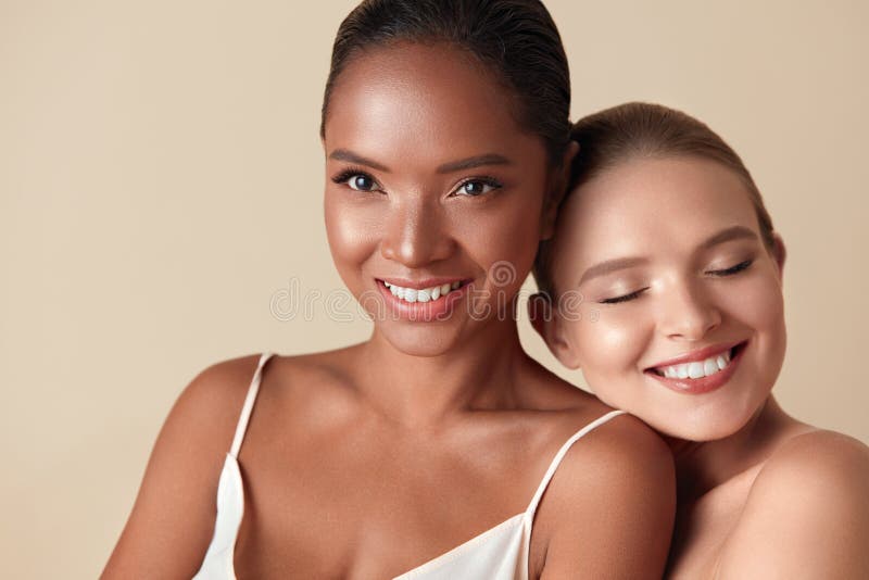 Women. Diversity Beauty Portrait. Ethnic Female with Nude Makeup and Smooth  Hydrated Skin Stock Image - Image of face, model: 187854165