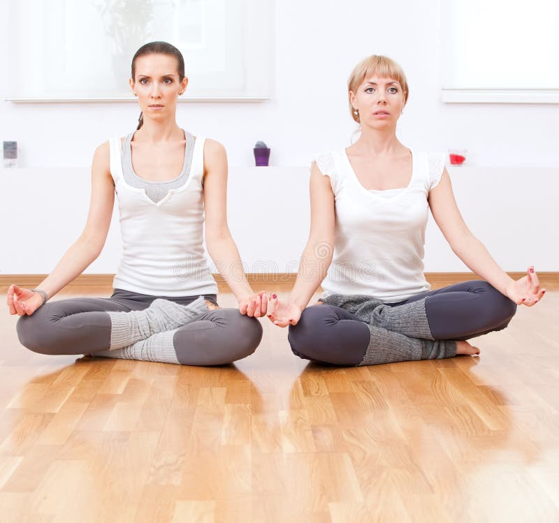 Women Doing Yoga Exercise at Gym Stock Photo Image of lifestyle