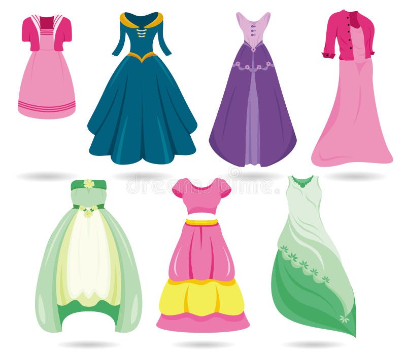 Princess Dresses Clip Art Set | ubicaciondepersonas.cdmx.gob.mx