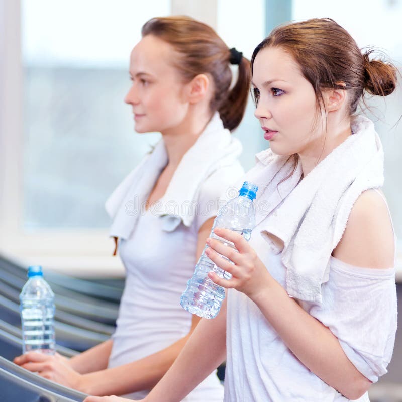 Women Drinking Water after Sports Stock Photo Image of exercise