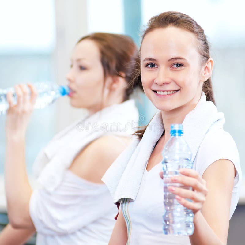 Women Drinking Water after Sports Stock Photo Image of drink