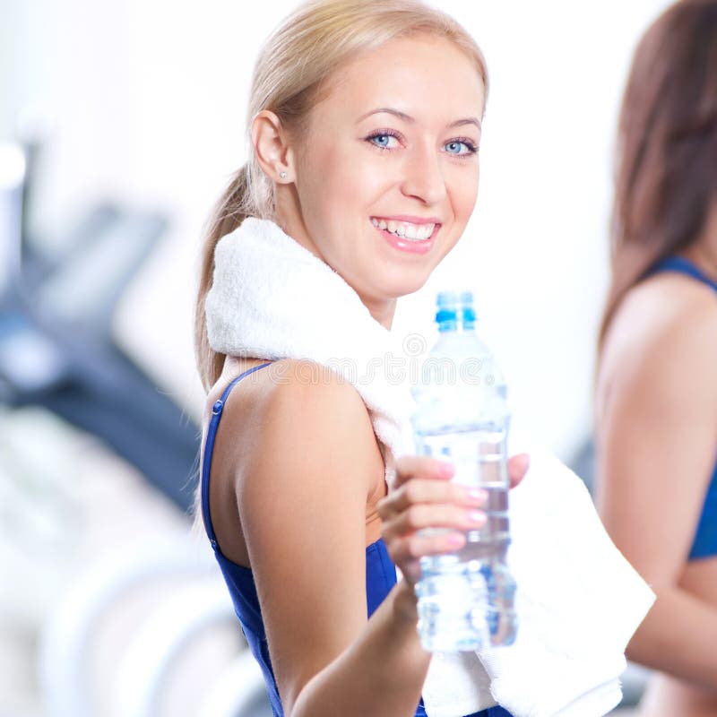 Women Drinking Water after Sports Stock Image Image of face, female