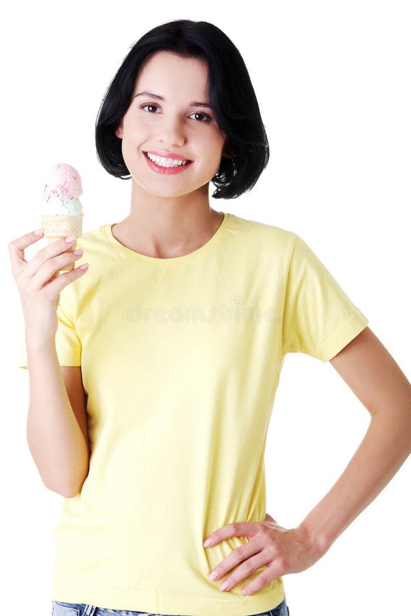 Women eating ice cream stock photo. Image of caucasian 28488432