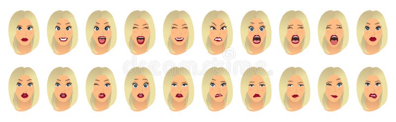 Cartoon Facial Expression Emotion Scared Sad Cry Eye (Download Now) 