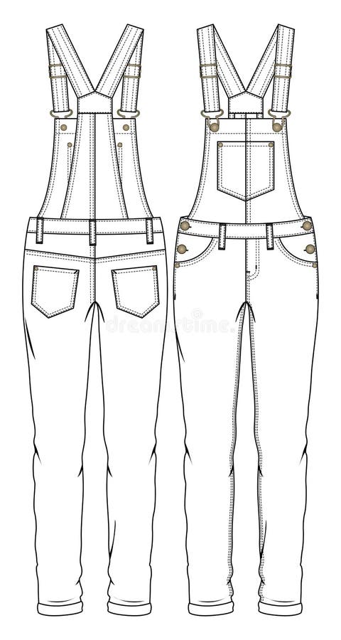 Jumpsuit Sketch Stock Illustrations – 1,613 Jumpsuit Sketch Stock ...