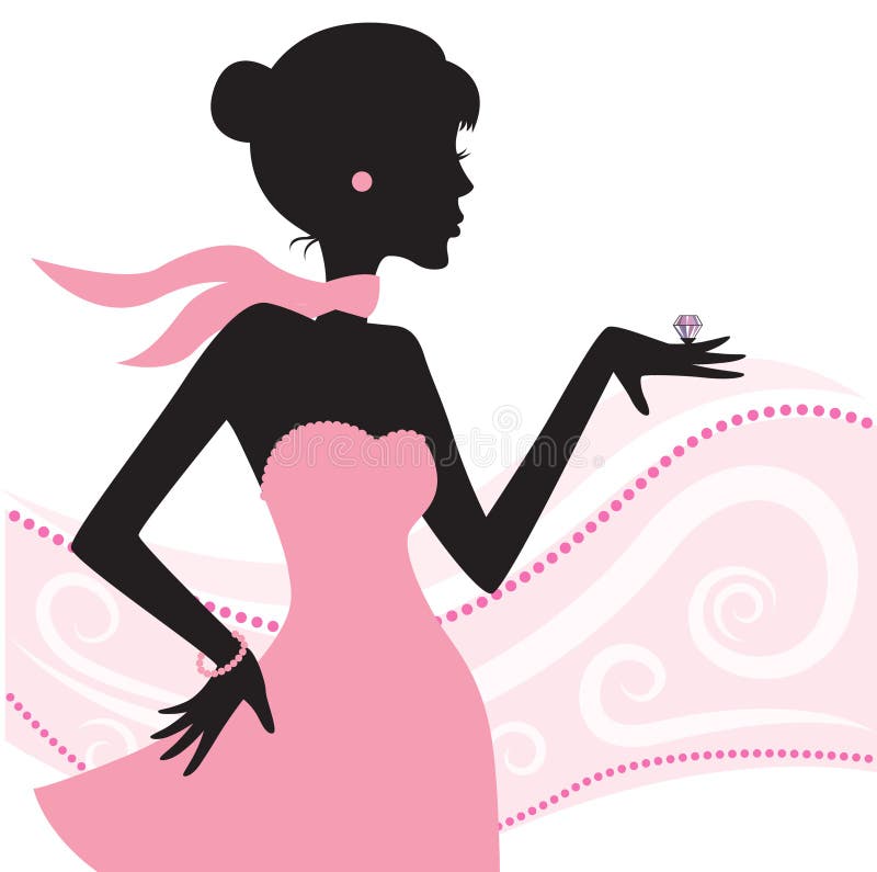 Women with jewelry stock vector. Illustration of jewelry - 13402894