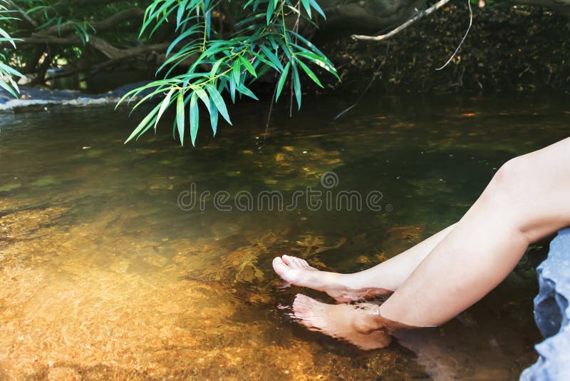 Top View Women Leg Feet Dip Crystalline Stream Stock Photos - Free &  Royalty-Free Stock Photos from Dreamstime