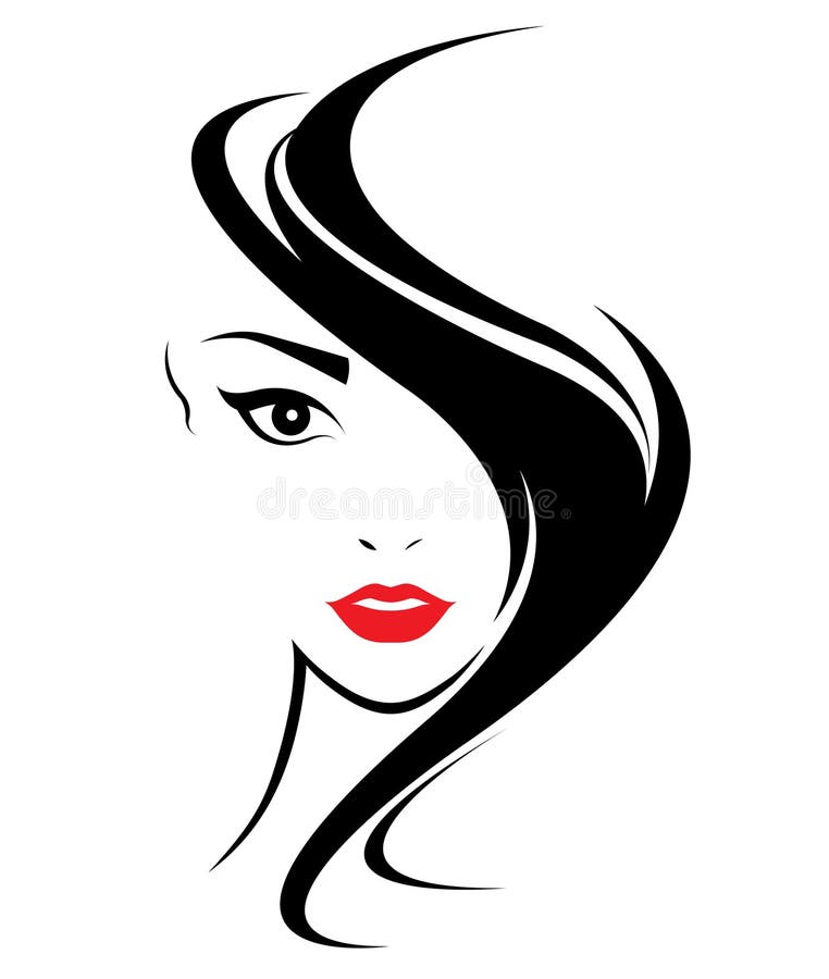 Women Long Hair Style Icon, Logo Women Face Stock Vector - Illustration of facial, haircut: 75811607 Women Long Hair Style Icon, Logo Women Face Stock Vector - Illustration of facial, haircut: 75811607