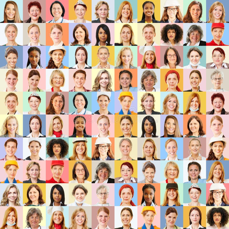 Women in many different professions as a career concept stock photos