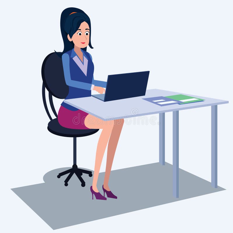 Women in Office Clothes. Beautiful Woman in Business Clothes. Vector ...