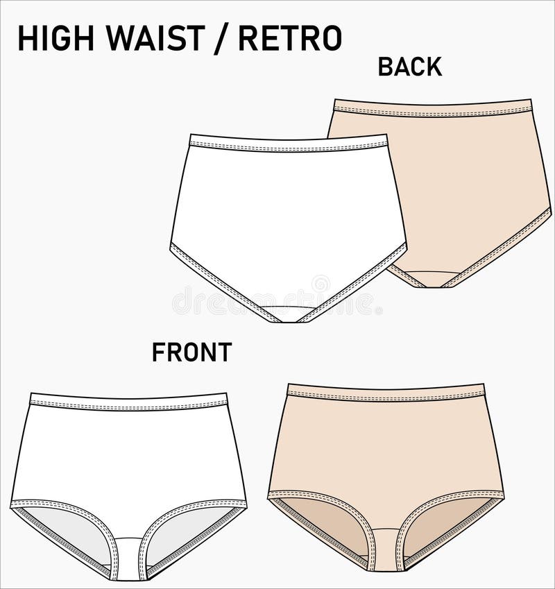Premium Vector  Types of women's panties front and behind view underwear  set classic high waist thong bikini brazilian shorts tanga gstring string  boys shorts tstring