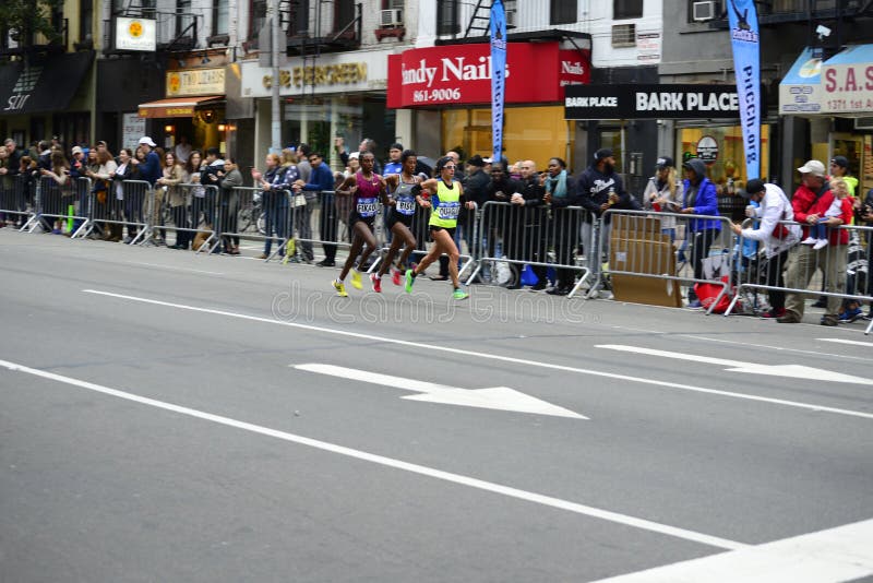 2017 NYC Marathon Women editorial stock photo. Image of modern