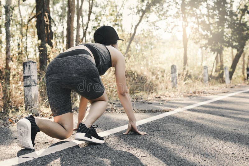 Women running on the road for health royalty free stock photography Women running on the road for health royalty free stock photography