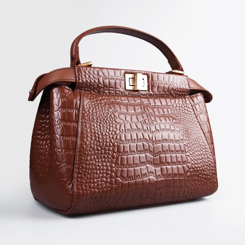 Women's brown leather handbag stock photos Women's brown leather handbag stock photos