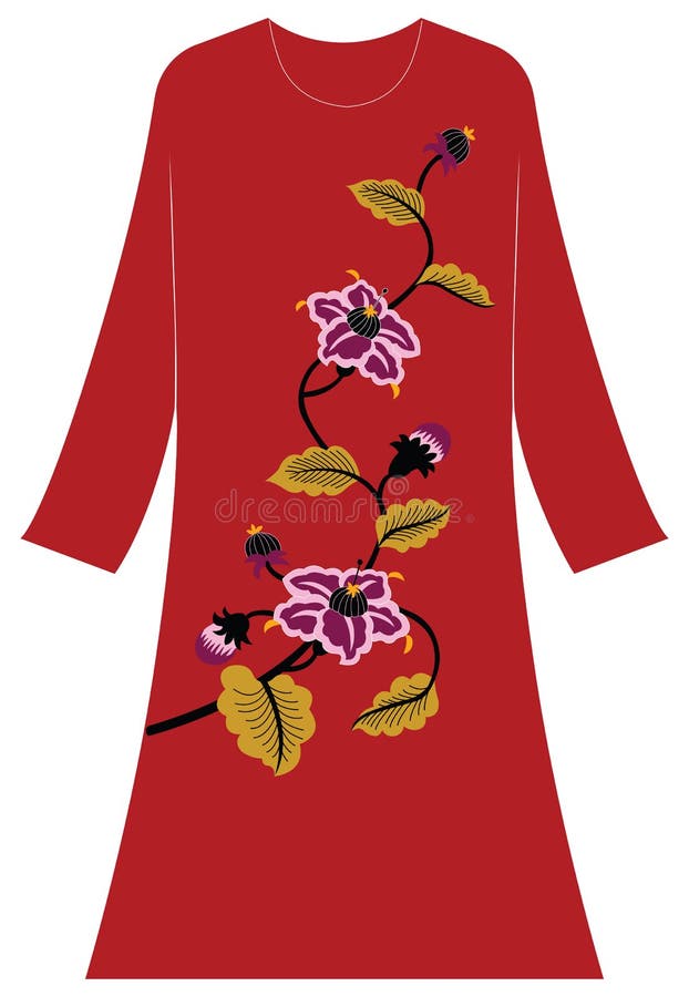 Women`s clothing: Alien flower arrangements vector illustration Women`s clothing: Alien flower arrangements vector illustration