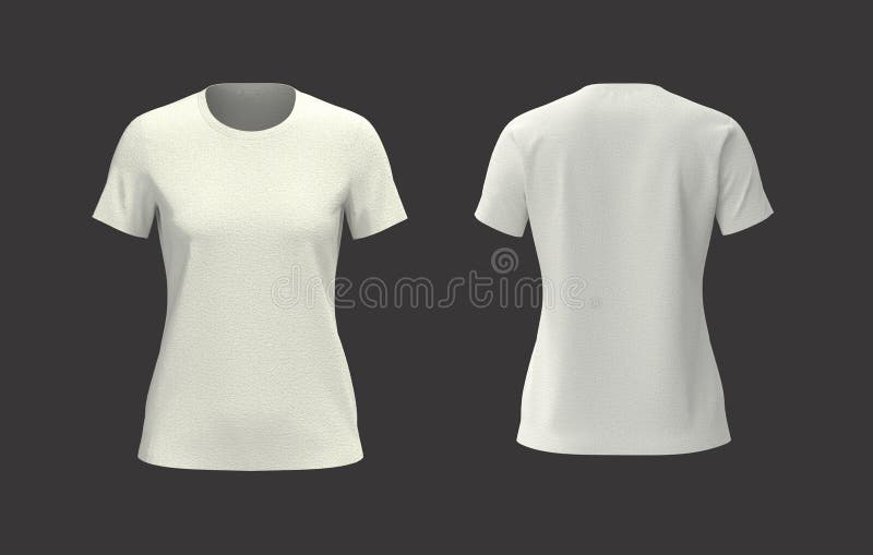 Download Women's Crewneck T-shirt Mockup, Front, Side And Back ...