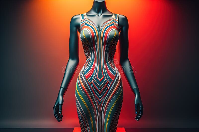 Women S Dress on a Mannequin in a Fashion Store. Ai Generative Stock ...