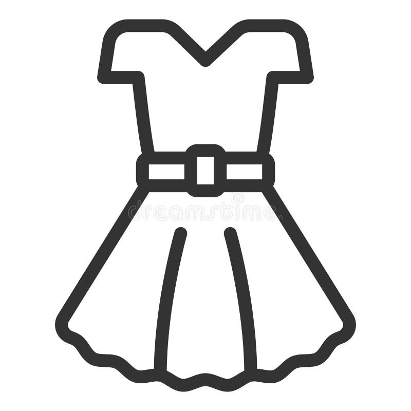 women s dress women s dress belt icon illustration white background outline style 262915051